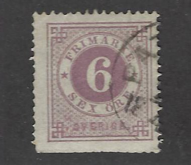 Sweden SC#20 Used F-VF SCV$40.00...Worth a Close Look!!