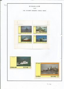 EYNHALLOW -1982 - Warships - Sheets - Mint Light Hinged - Private Issue