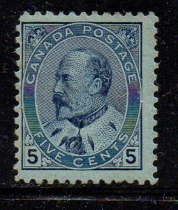 Canada Sc 91 1903 5 c blue Edward VII stamp mint