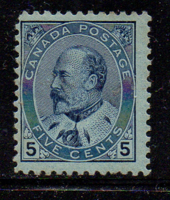 Canada Sc 91 1903 5 c blue Edward VII stamp mint