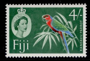 FIJI QEII SG321, 4s red, yellow-green, blue & green, NH MINT.