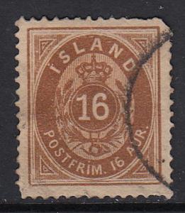 Iceland #12, used, CV $62.00