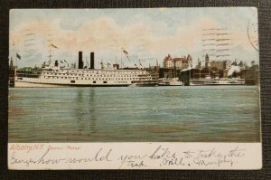 1907 Postcard Cover Steamer CW Morse New York NY Station to Garrattsville NY