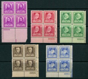 US 859-893 Famous American Plate # Blocks Complete Set Mint NH SCV$265+