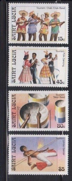 St Lucia 862-66 Mint NH Tourism
