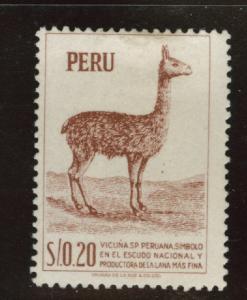 Peru  Scott 461 MH* Vicuna stamp from 1952-53 set