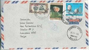 27340 - BOLIVIA- POSTAL HISTORY  : AIRMAIL COVER to ITALY 1974- CACTUS \ CACTI