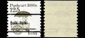 Sc2133a 12.5¢ Pushcart Precanceled Single with Double Perforation Error, MNH