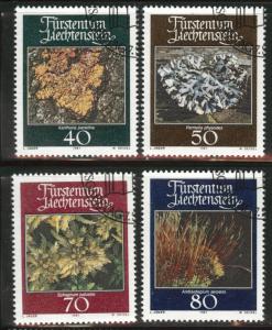 LIECHTENSTEIN Scott 714-717 Used CTO 1981 Moss & Lichen set