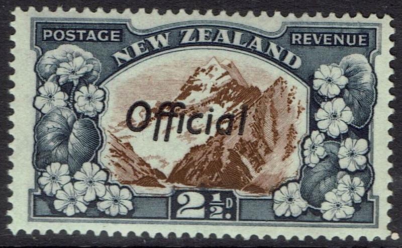 NEW ZEALAND 1936 OFFICIAL 21/2D PICTORIAL PERF 13.5 MNH **