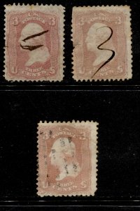 US Stamps #3 EARLY ISSUES USED UNCHECKED