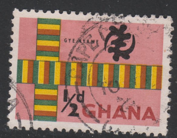 Ghana 95 Kente Cloth and Gye Nyame Symbol 1961