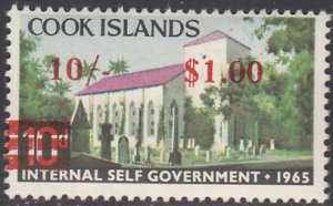 Cook Islands 1967 MH Sc #191 $1.00 on 10p Church and graveyard