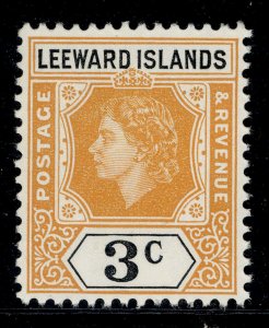 LEEWARD ISLANDS QEII SG129, 3c yellow-orange and black, NH MINT. 