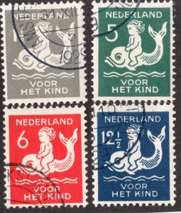 Netherlands Scott B37-B40 Used.