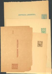  (4) Old Argentina Stamped Letters