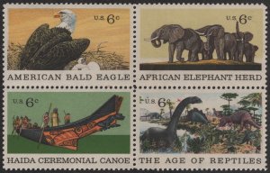 SC#1387-90 6¢ Natural History Block of Four (1970) MNH