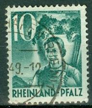 Germany - French Occupation - Rhine Palatinate - Scott 6N34