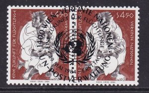 United Nations  Vienna  #44 cancelled 1984 future for refugees  4.50s  pair