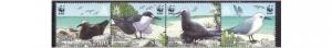 Pitcairn Islands - WWF Birds on Stamps - 4 Stamp  Strip 16B-002