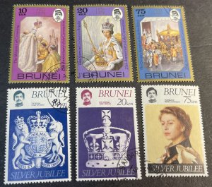 BRUNEI # 226-231--USED--2 COMPLETE SETS--1977-78