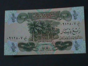 ​IRAQ CENTRAL BANK OF IRAQ-1/4 DINARS-UN- CIRCULATED BANK NOTE-VF PETERM #4