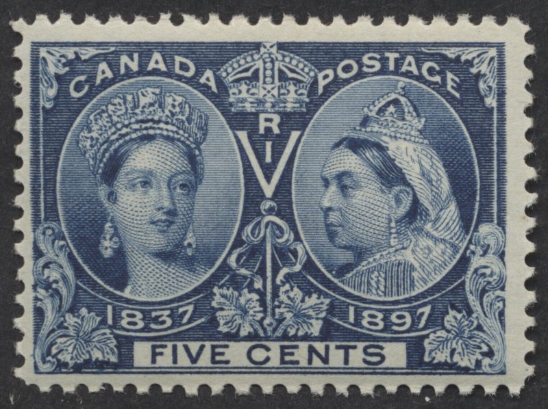 Canada #54 5c Victoria Jubilee F-VF Mint OG NH