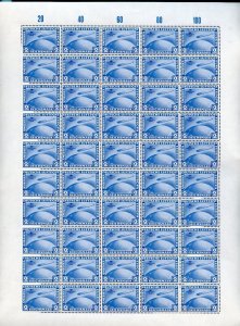 GERMANY ZEPPELINS SOUTH  AMERICAN FLIGHT FACSIMILES IN FULL SHEETS (50) MINT NH