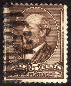 1882, US 5c, Garfield, Used, Sc 205