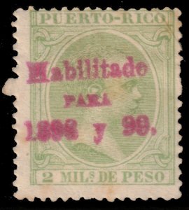 ✔️ US POSSESSIONS PUERTO RICO 1898 - ALFONSO XIII - SC. 156 MH