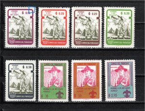 Paraguay 1962 MNH 638-45 RIGHT UPPER DOT VARIETY