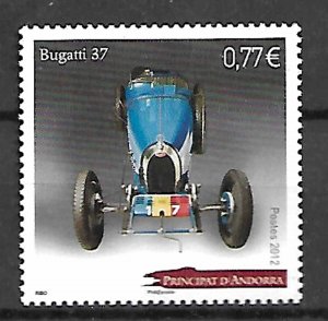 ANDORRA STAMPS. 2012, CAR AUTO BUGATTI, MNH