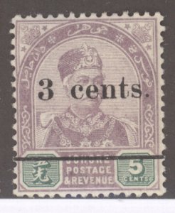 Malay States- Johore, Scott #27, MH