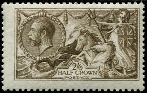GB 1915 2/6d sg408var blackish-brown um pristine fresh, rare shade Spec