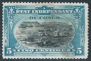 Belgian Congo, Sc #14, 5c Used