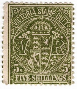 (I.B) Australia - Victoria Revenue : Stamp Duty 5/- (1909)