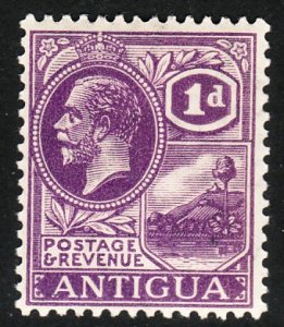 1923 Antigua KGV portrait type 1 pence MNH Sc# 44 CV $14.00