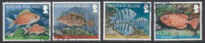Ascension   Sc#  993-996 Used  first day  issue cancel Reef Fish see details ...