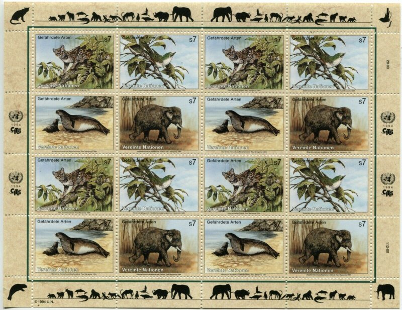 21 UN Endangered Species UNITED NATIONS Sheets Collection New York Geneva Vienna