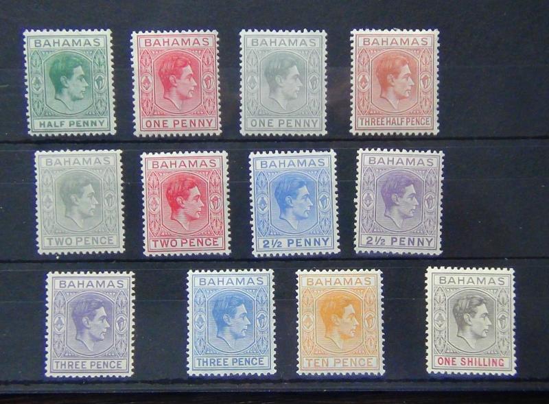 Bahamas 1938-52 values to 1s with many better shades MM