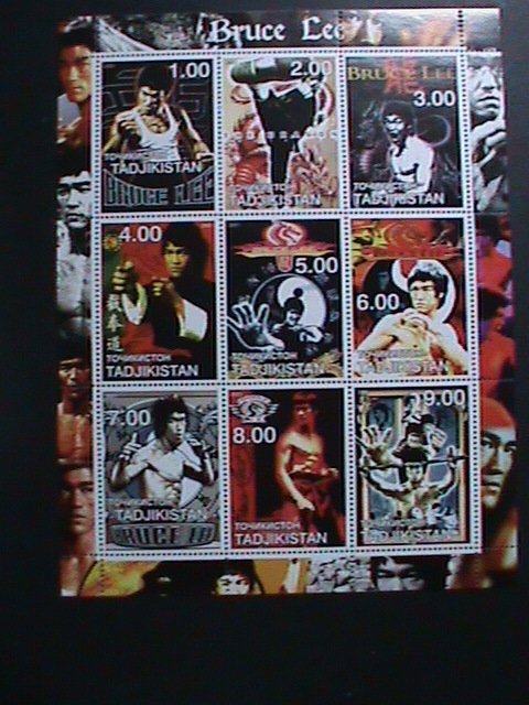 TAJIKISTAN STAMP-2001  BRUCE LEE- MOVIE STAR MNH STAMP SHEET -RARE