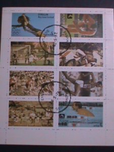 ​SCOTLAND-EYNHALLOW-1976 21ST OLYMPIC GAMES-MONTREAL CTO SHEET VF-EST.$10