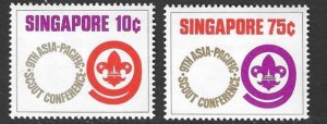 SINGAPORE SG233/4 1974 SCOUTS MTD MINT