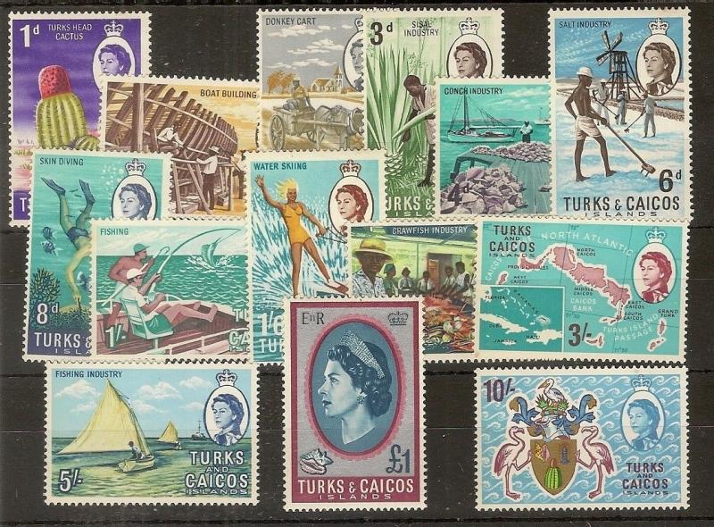 Turks & Caicos 1967 Definitive Set SG274-287 MNH