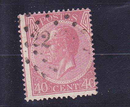 Belgium  Scott#  21  Used  (Perf. 15)