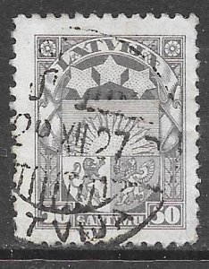 Latvia 125: 50s Arms, Stars, used, F-VF