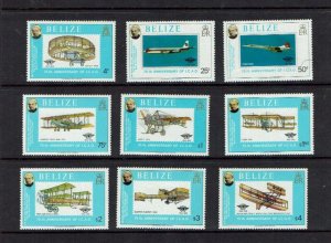 Belize: 1979, Anniversaries, Rowland Hill and ICAO, Aviation, MNH set