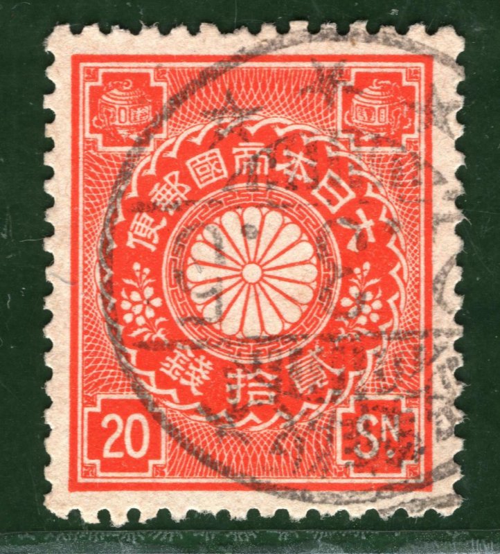 JAPAN Stamp 20s Postmark c1899-1907 Used ex Old-time JAPAN Stamp 20s Postmark c1899-1907 Used ex Old-time