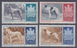 1956 San Marino 547-550 Dogs