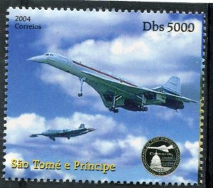 Sao Tome & Principe 2004 CONCORDE set 1v Perforated Mint (NH)